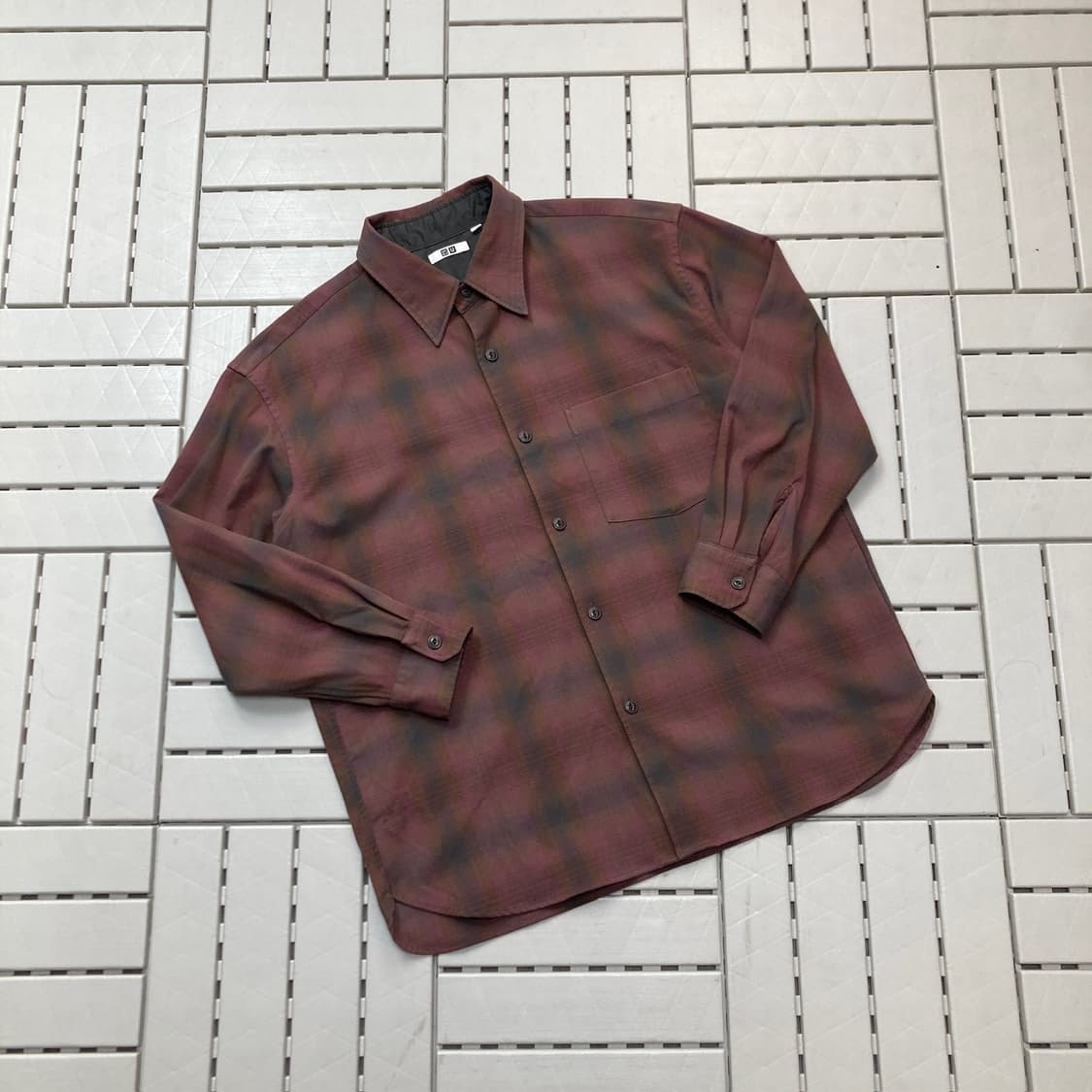 [XL]유니클로 워크 체크 남방 0279 상품이미지1