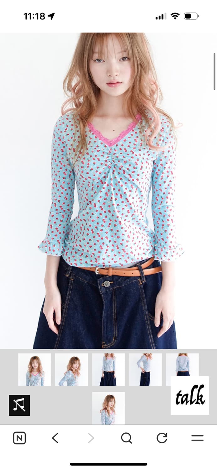 샵페어리  little strawberry lace top (mint) 상품이미지1