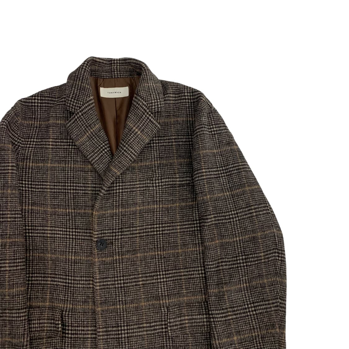 토니웩 브라운체크 울 코트 상품이미지2