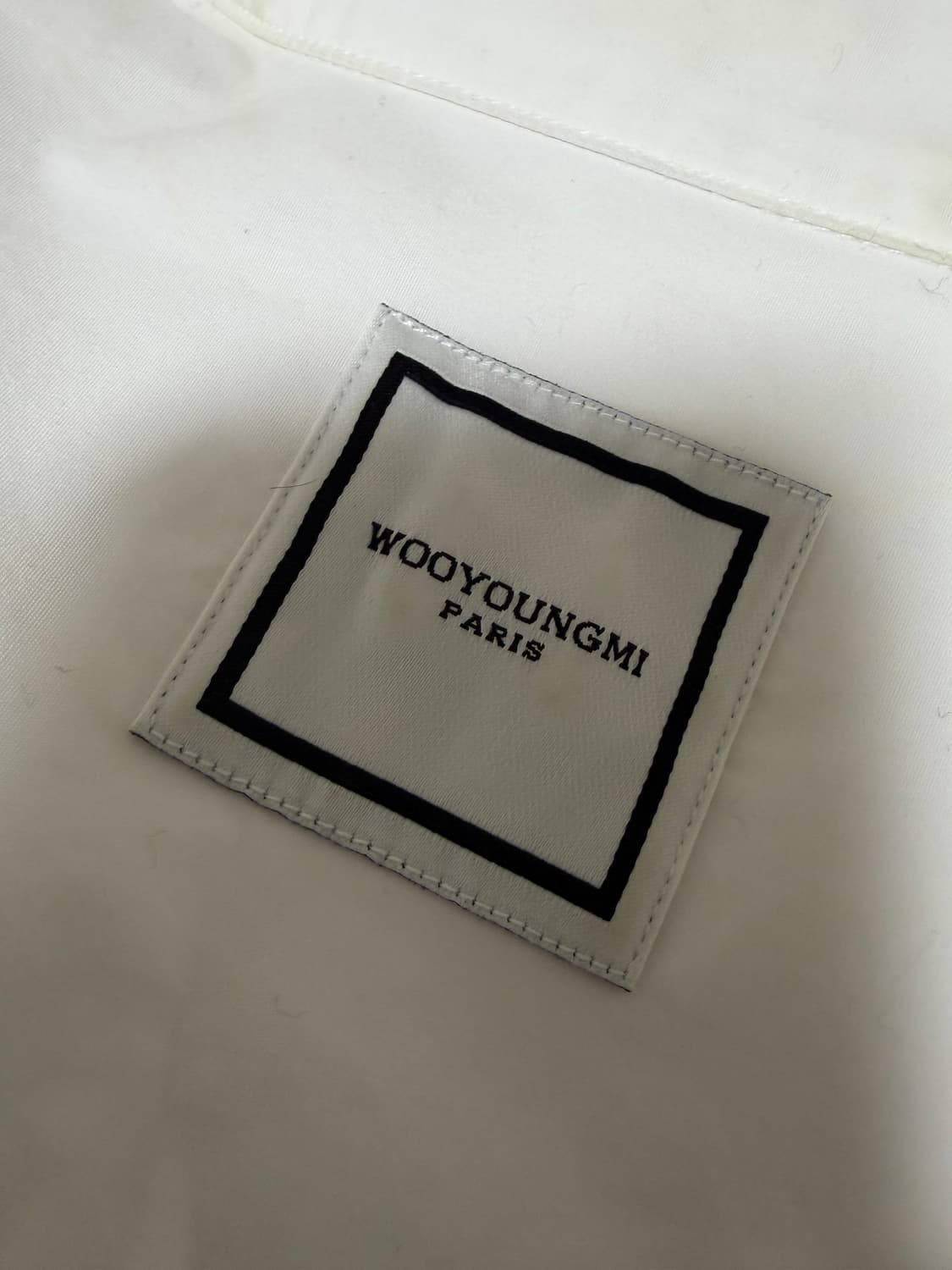 우영미 WYM 백로고 화이트 셔츠 44사이즈 상품이미지5