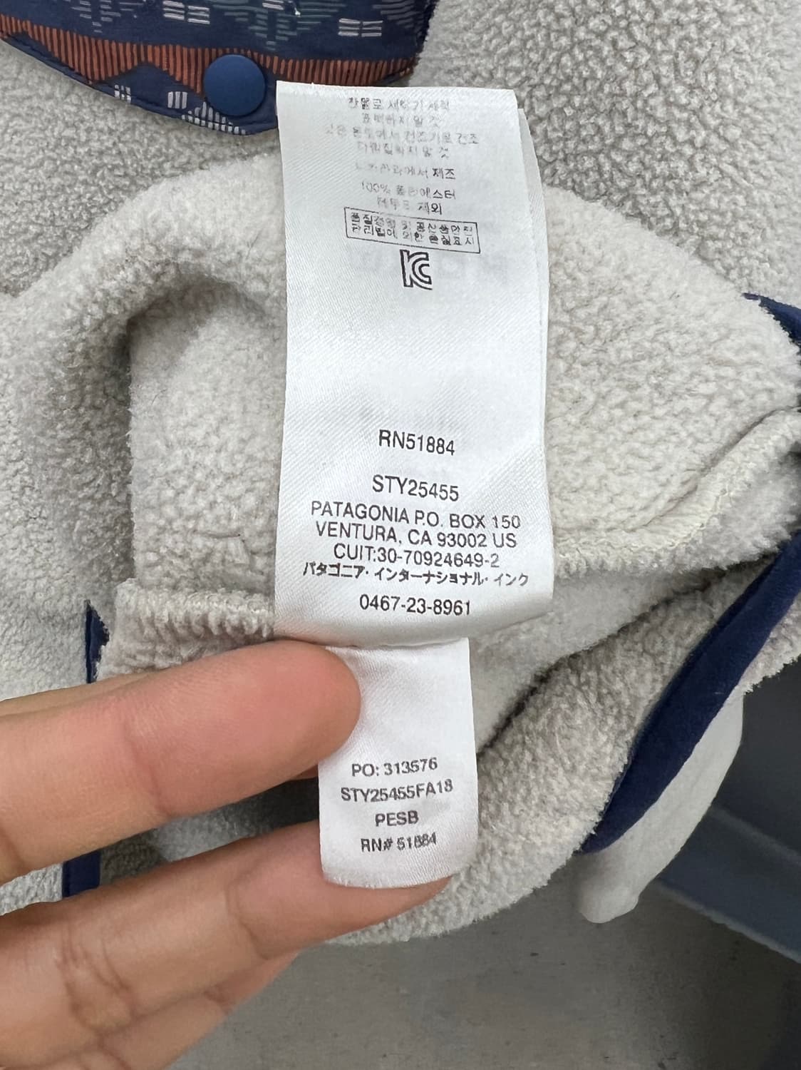 파타고니아 신칠라 오트밀 스냅 플리스 상품이미지6