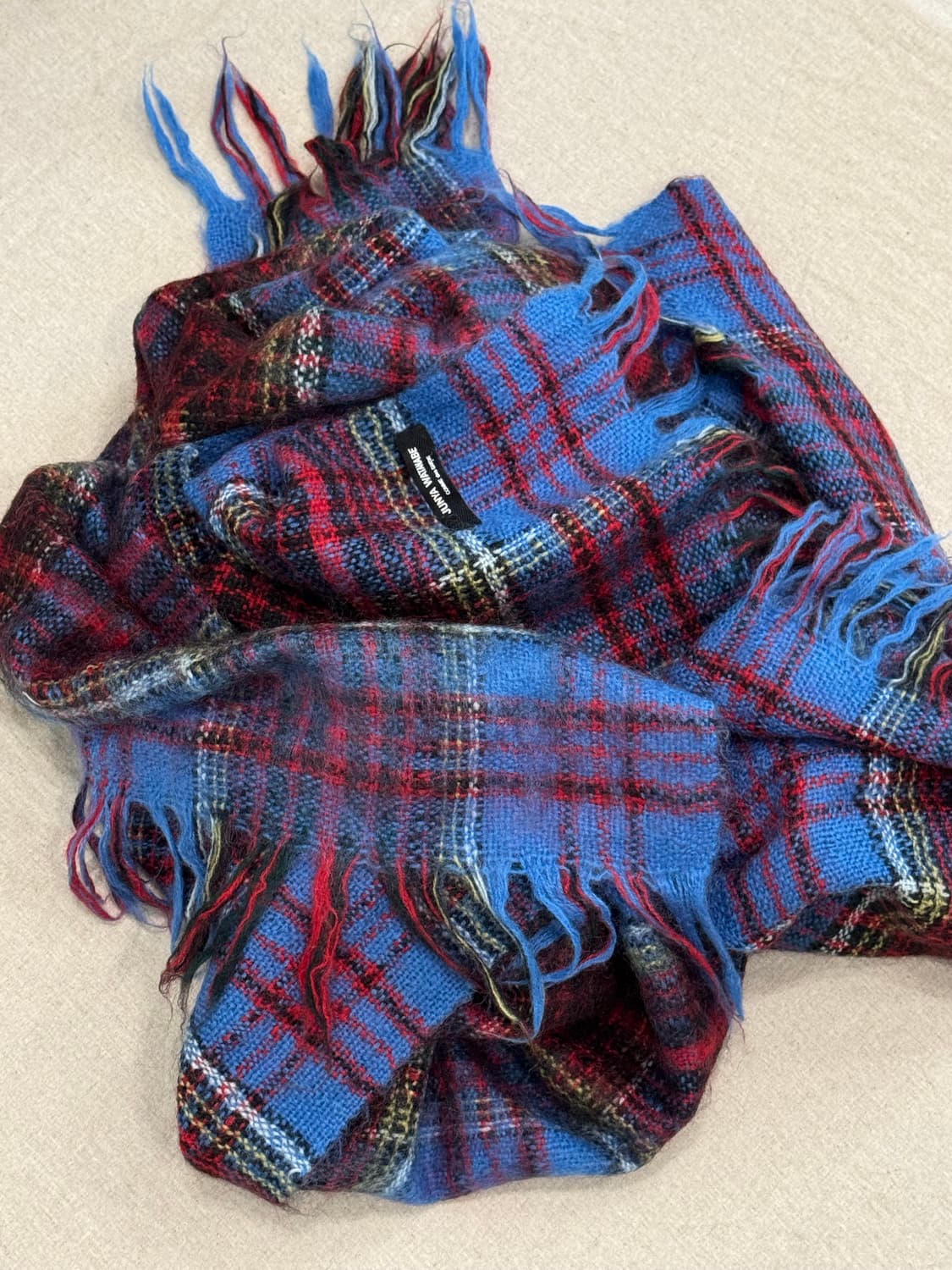 준야와타나베 타탄 체크 울 머플러 상품이미지3