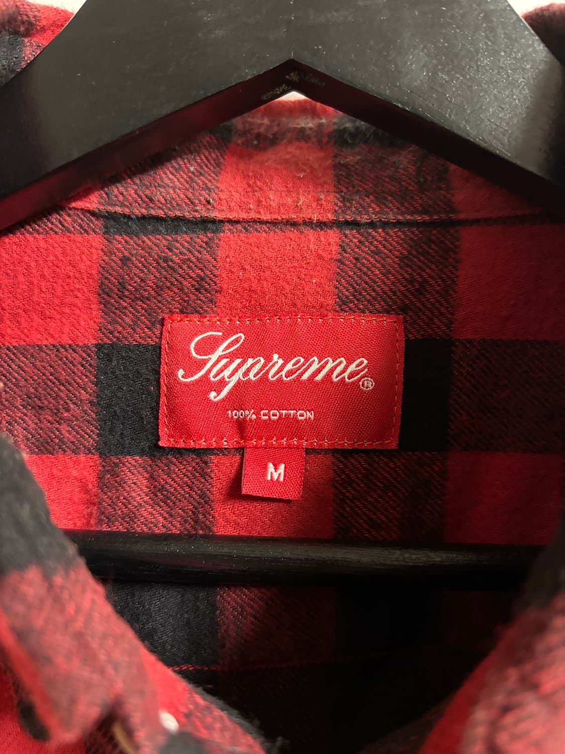 [M] 슈프림 스몰 버팔로 플란넬셔츠 레드 상품이미지3