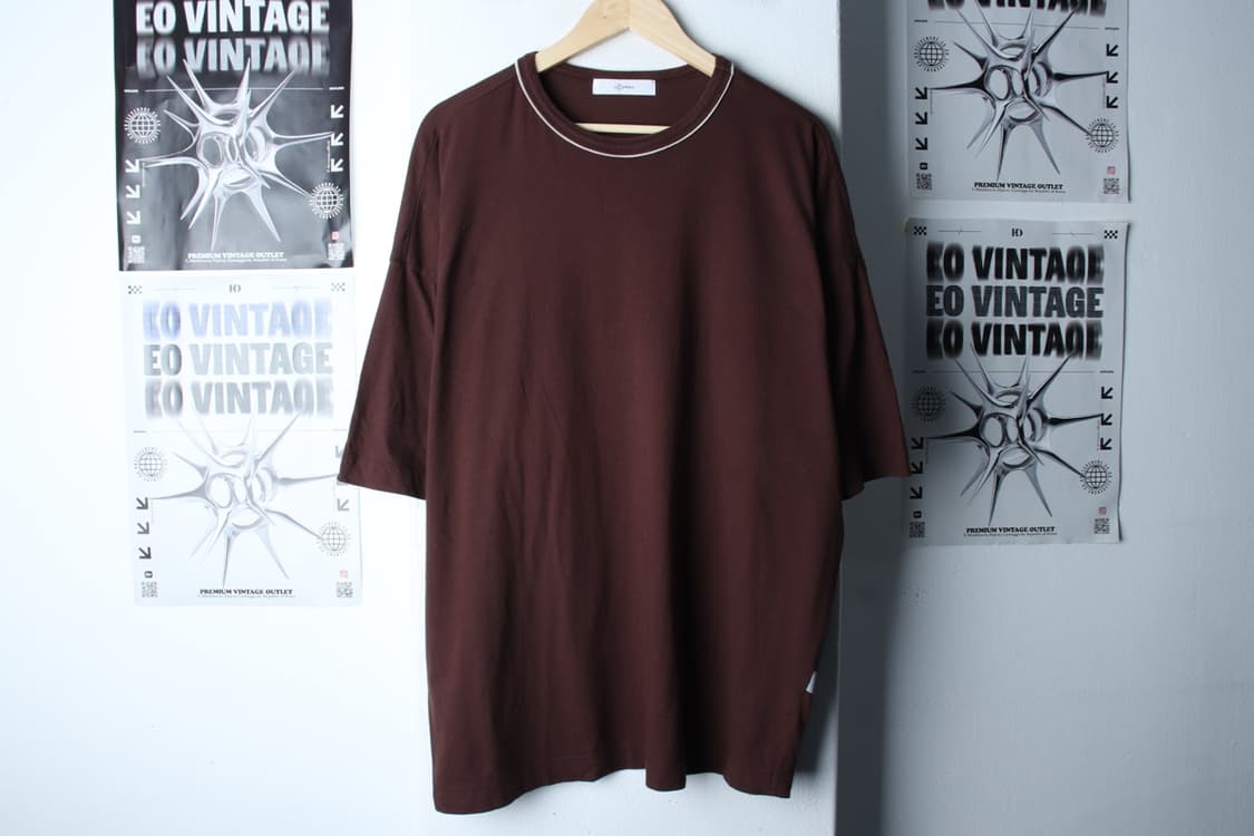 (L-2XL) 일꼬르소 반팔 티셔츠 빅사이즈 브라운 조스-7BB6 상품이미지2