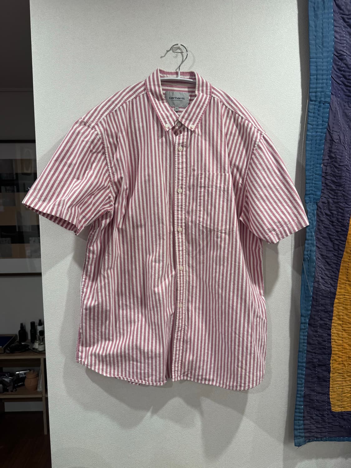 칼하트 wip 스트라이프 반팔 셔츠 상품이미지1