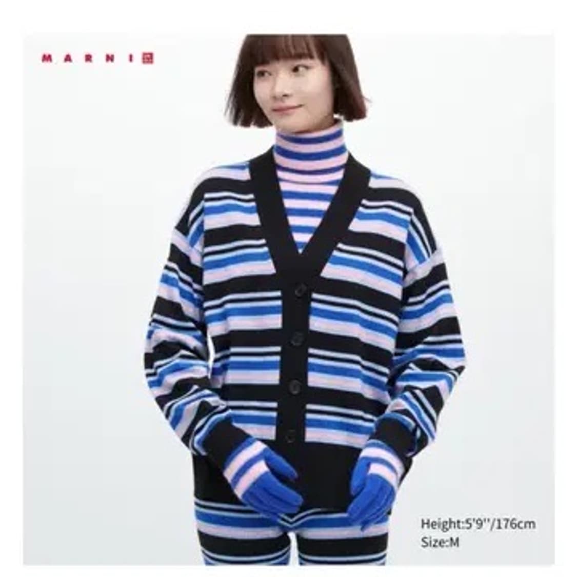 유니클로x마르니 메리노블렌드스트라이프가디건 상품이미지1