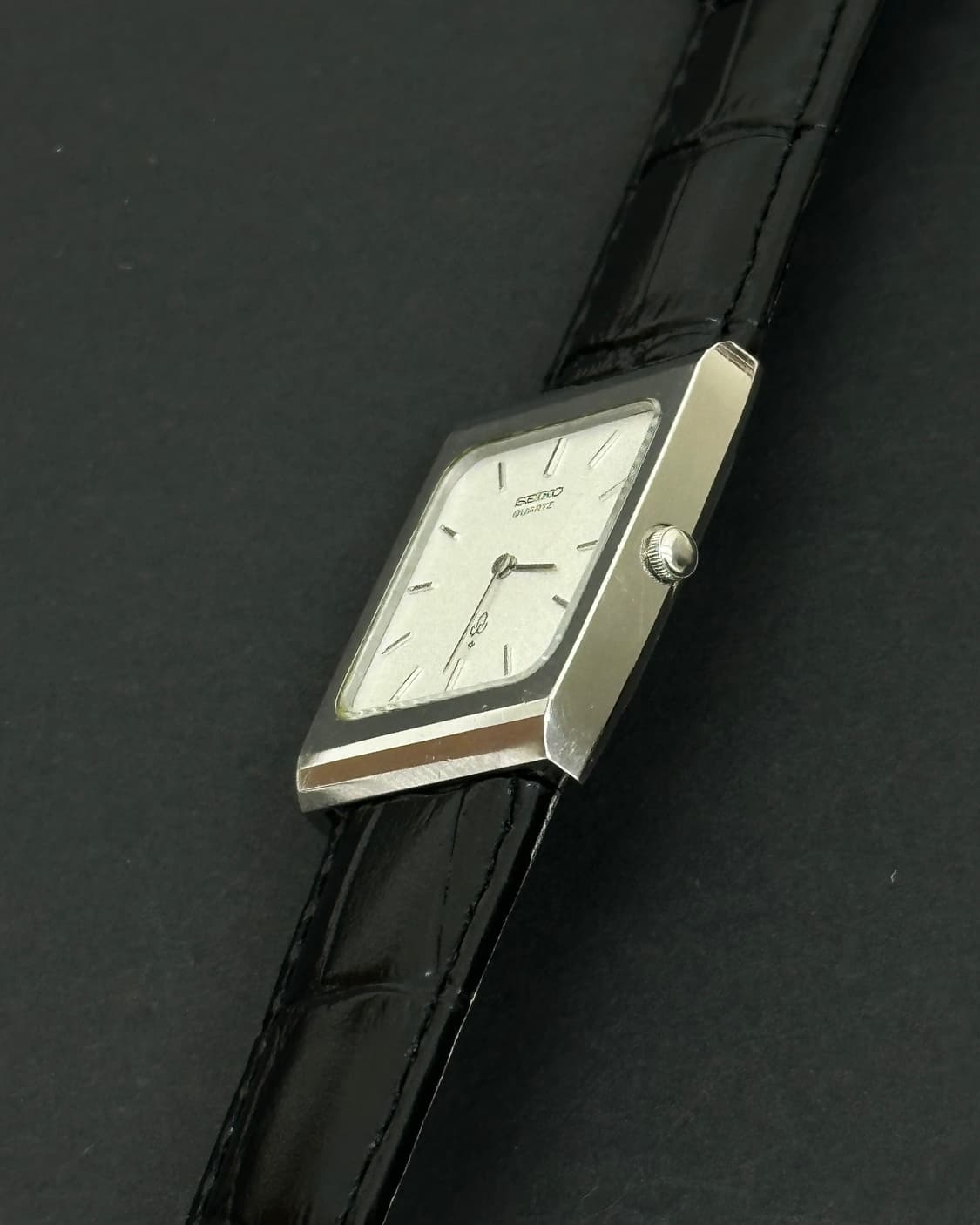 세이코 실버 탱크 쿼츠 시계 상품이미지5
