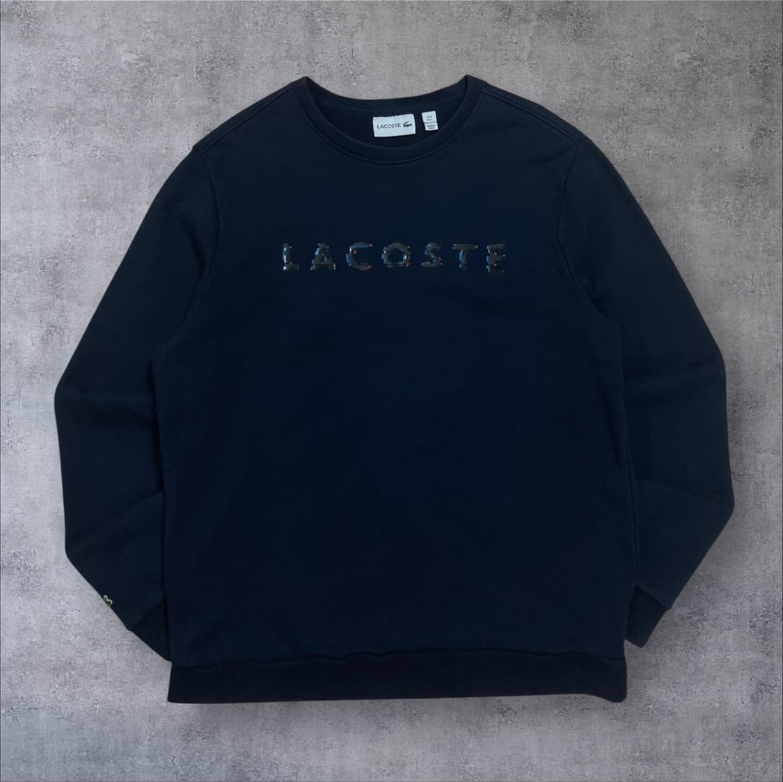 라코스테 스펠아웃 로고 네이비 맨투맨 상품이미지1