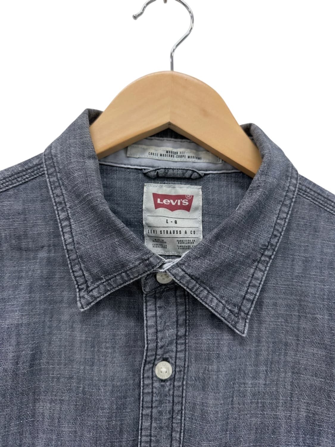 리바이스 샴브레이 셔츠 쿨그레이 (L)  상품이미지3