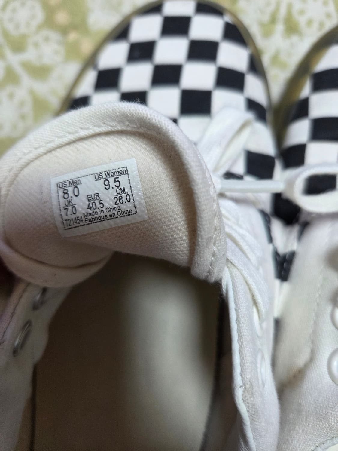 반스 체커보드 스니커즈 260 상품이미지5