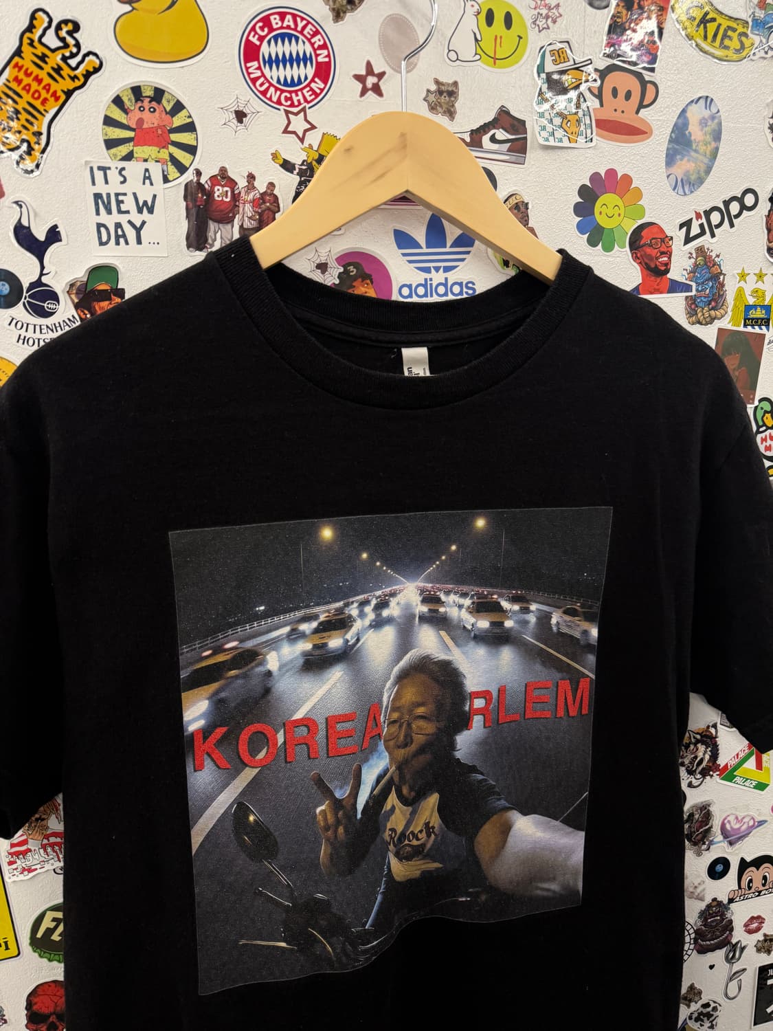 빈티지 코리안 프린팅 블랙 티셔츠 L 추천 상품이미지7