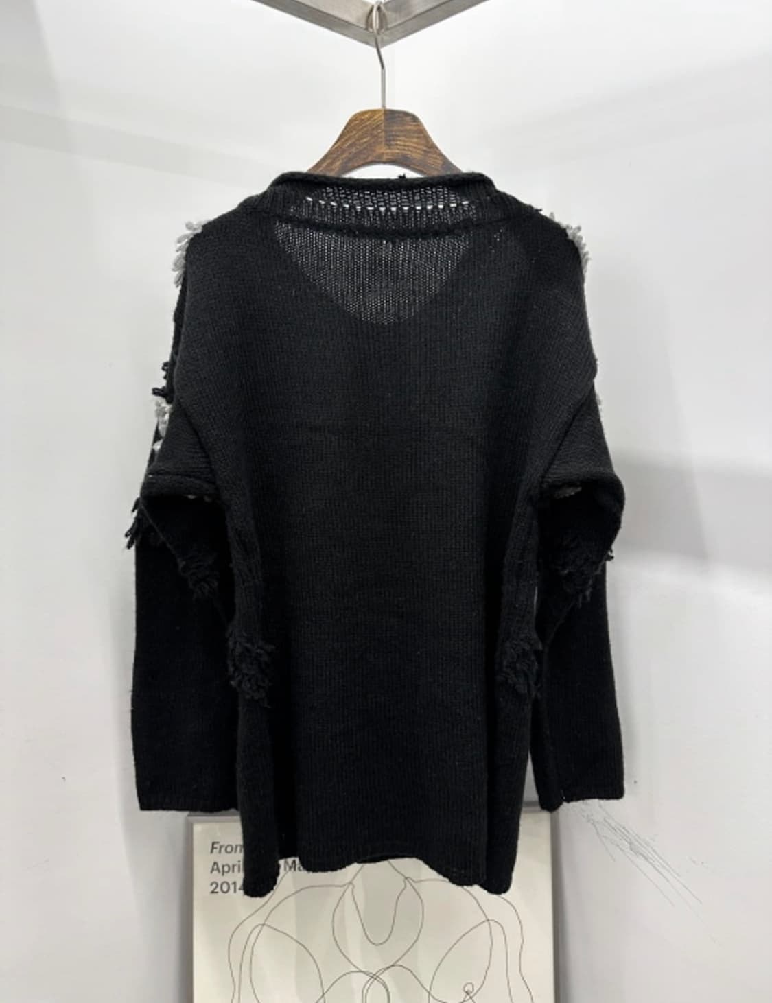 빈티지 무채색 3D 니트 상품이미지3