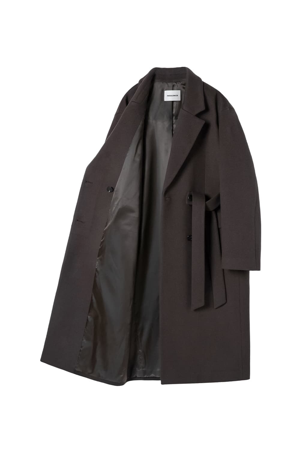인사일런스 캐시미어 스트랩 코트 DARK BROWN 상품이미지5