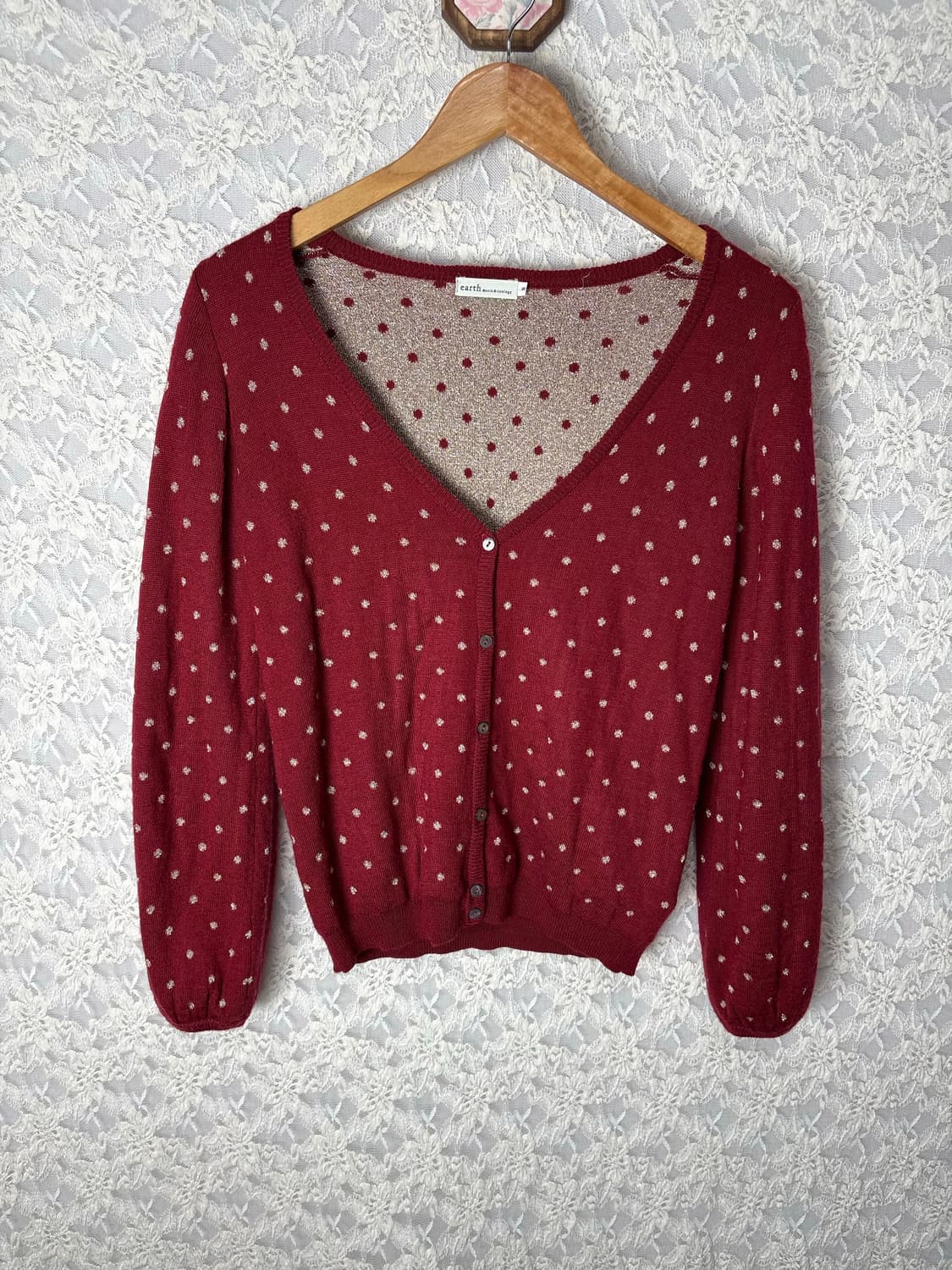 레드 도트 가디건 상품이미지6