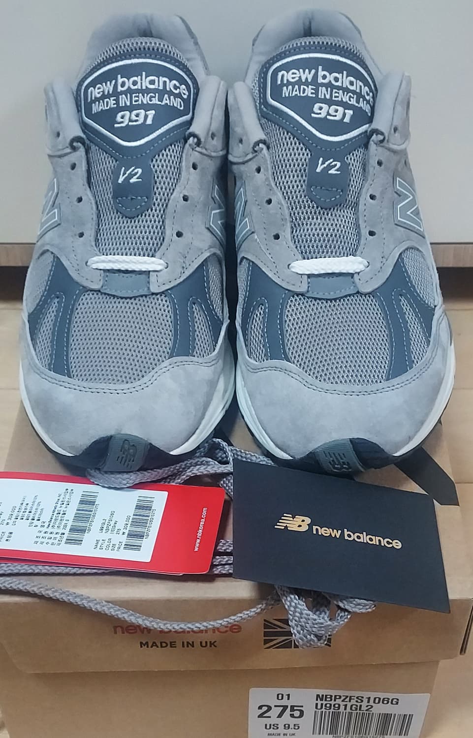 (275)뉴발란스 991V2 알로이 릿지 실버 그레이 상품이미지1