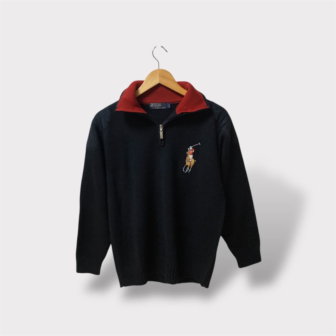 폴로랄프로렌 빅포니 와플니트 반집업 L 상품이미지1