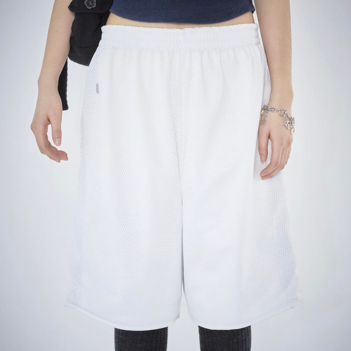 coyseio 코이세이오 샤이닝 트리콧 쇼츠 화이트 상품이미지4