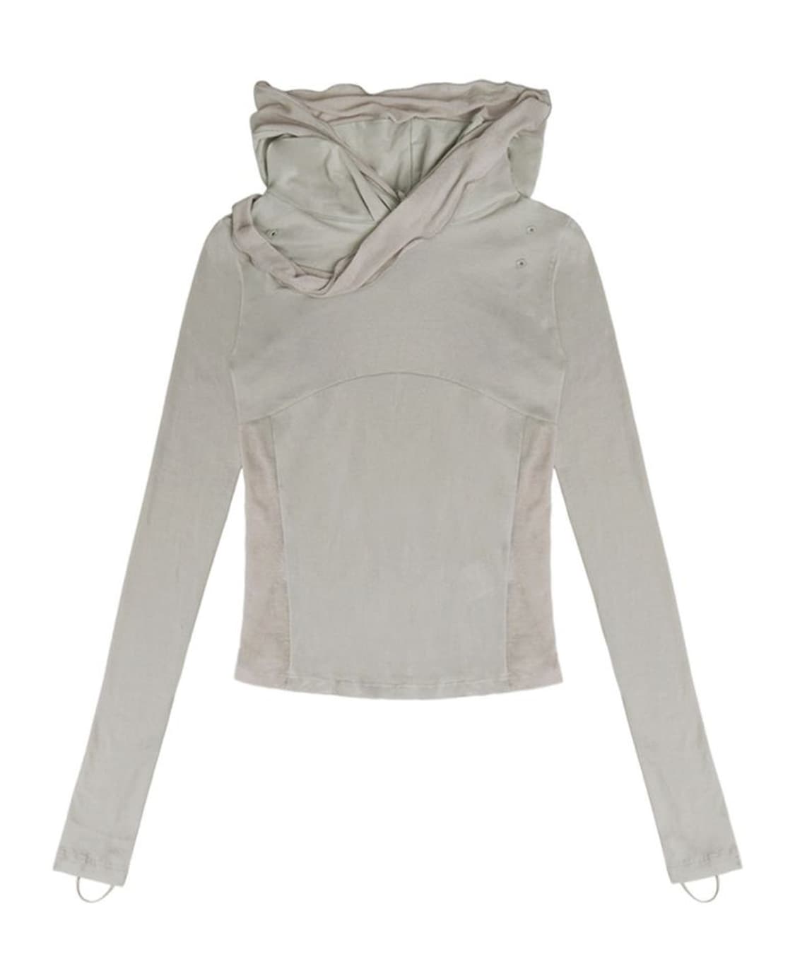 OJOS Muffler Hoodie Long Sleeve Beige 상품이미지2