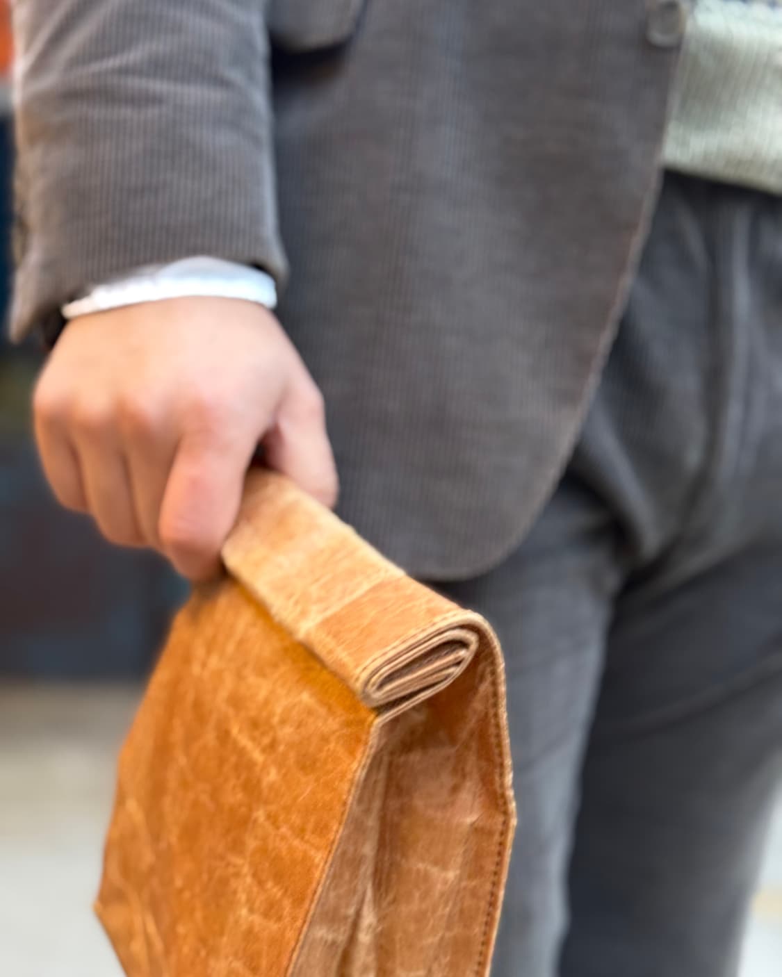 빈티지 크라프트 파우치 백 상품이미지7