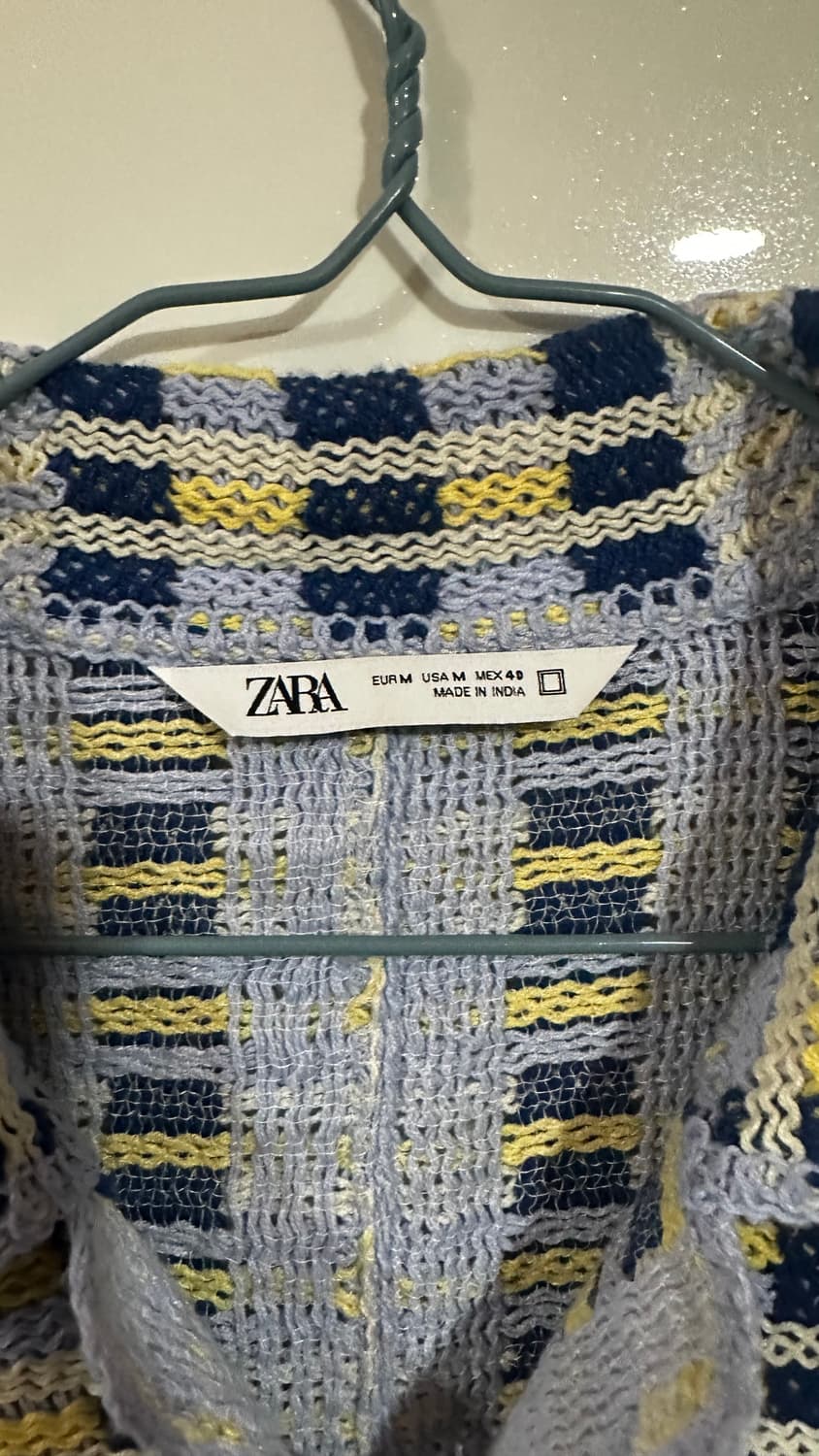 자라 패턴 니트 반팔셔츠 M 상품이미지2