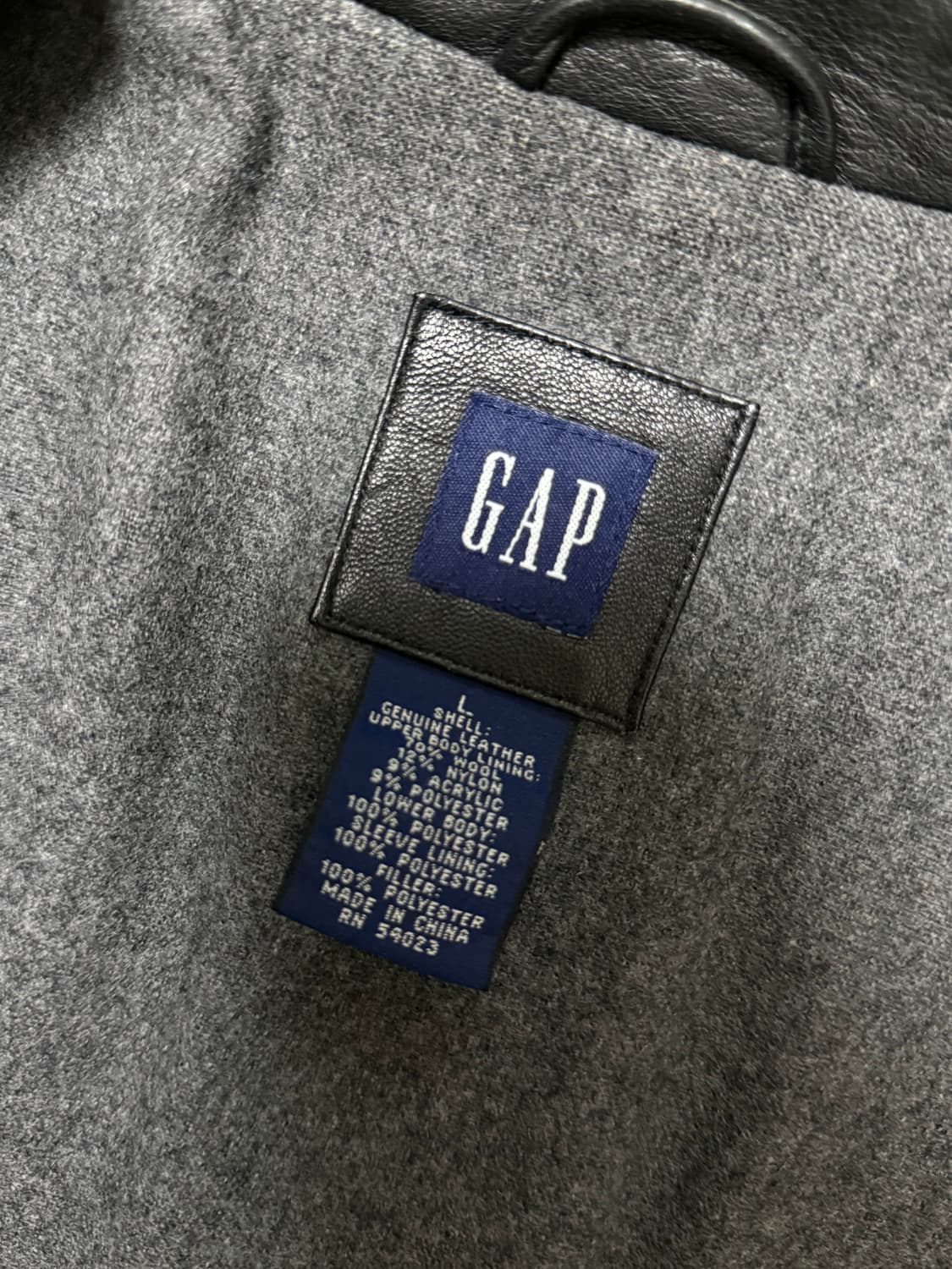 [M] 90s 올드갭 레더 카코트 상품이미지4