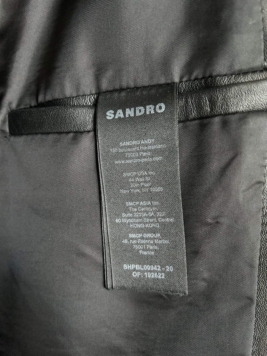Sandro Homme 산드로옴므 램스킨(양가죽) 블루종 가죽자켓 상품이미지5