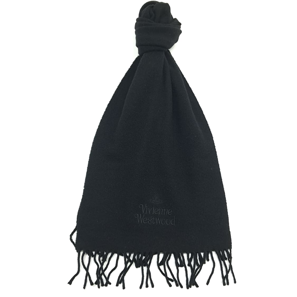 MX131 비비안 웨스트우드 블랙 울 목도리 머플러 상품이미지1