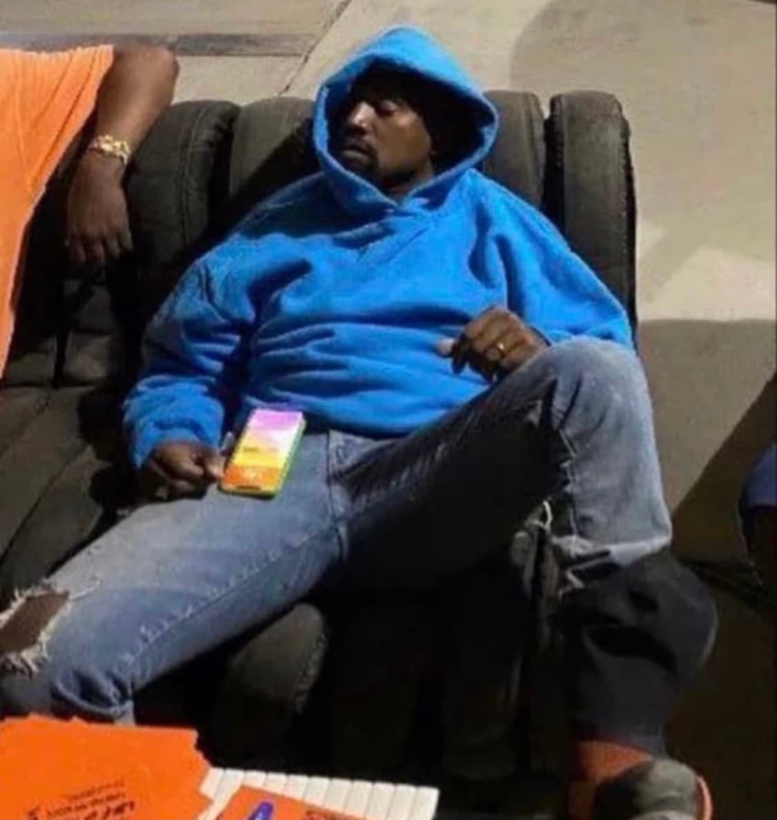 90s 빈티지 러셀 후드집업 블루 L USA 상품이미지9