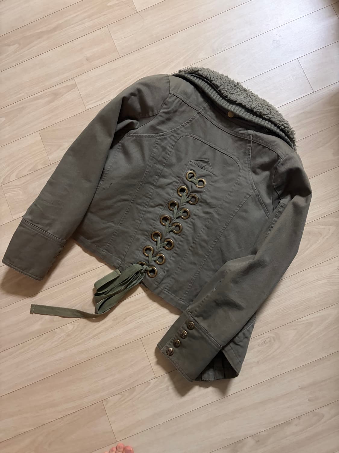 빈티지 야상 자켓 와이즈걸 파우닝 상품이미지5