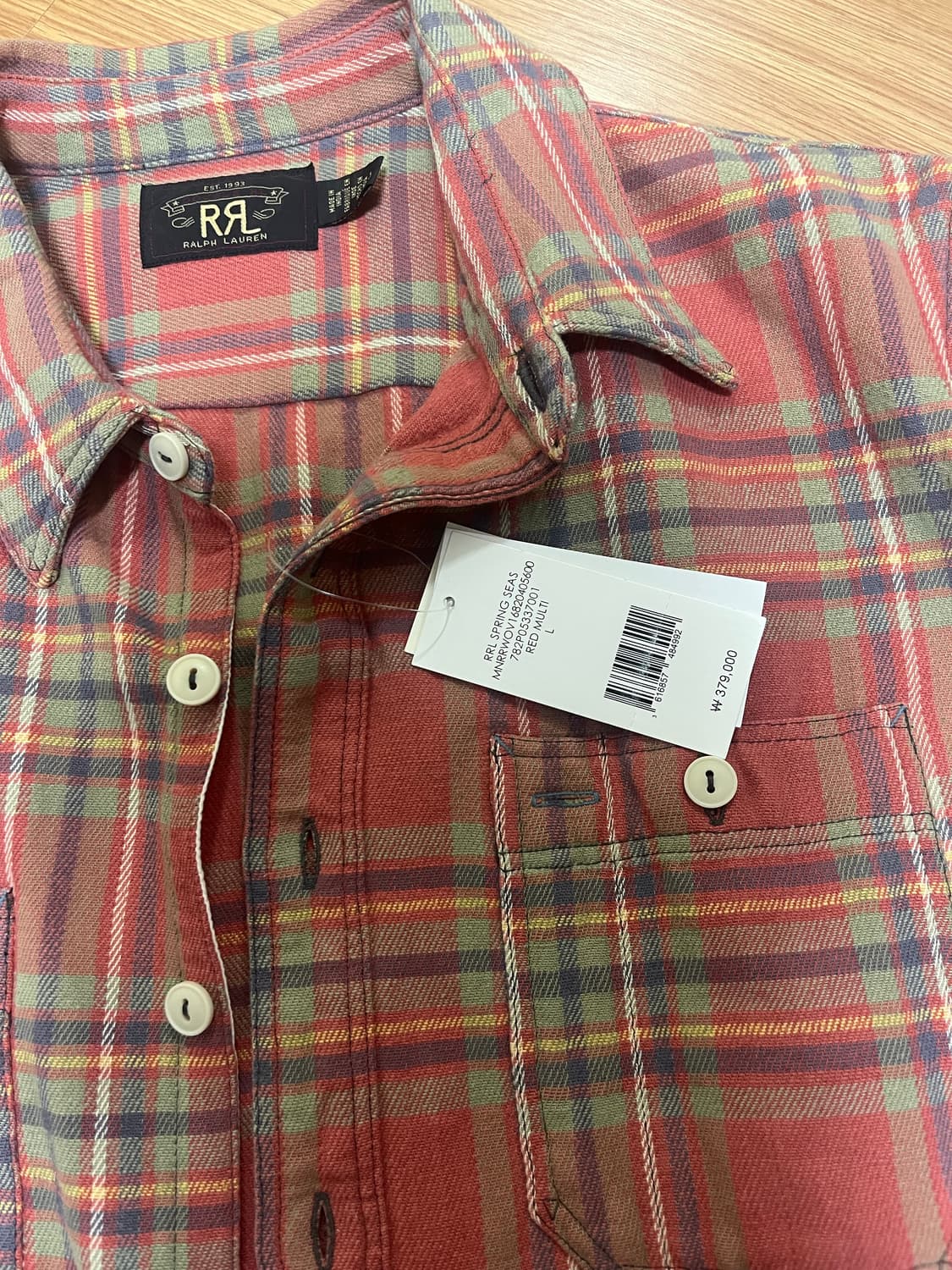 rrl 플래드 트윌 워크셔츠 L사이즈 상품이미지2