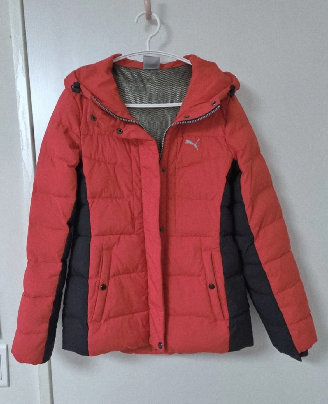 푸마 여성 패딩 점퍼 레드 S, XS 상품이미지2