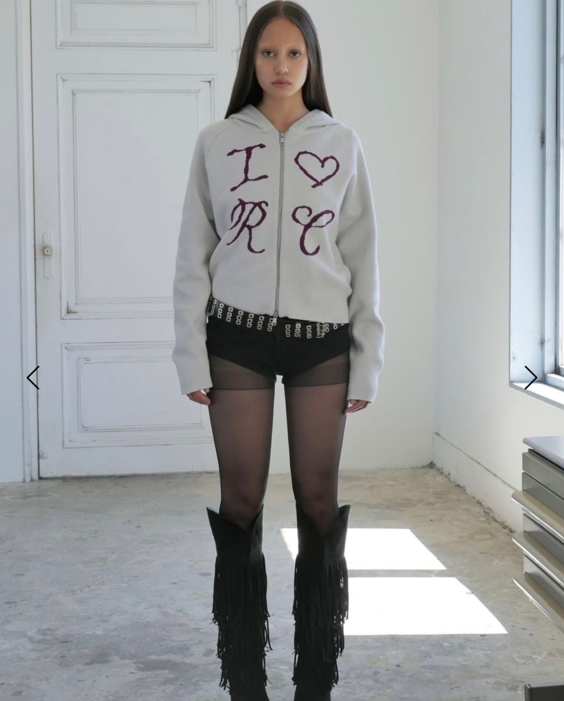 락케이크 니트집업 상품이미지2