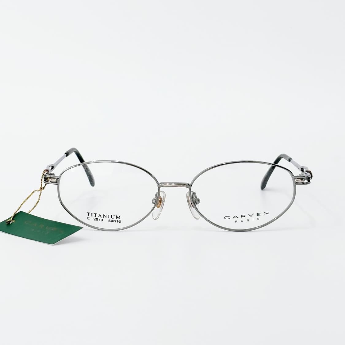 키지클럽 CARVEN 실버 로고 오벌 데드스탁 빈티지안경 상품이미지2