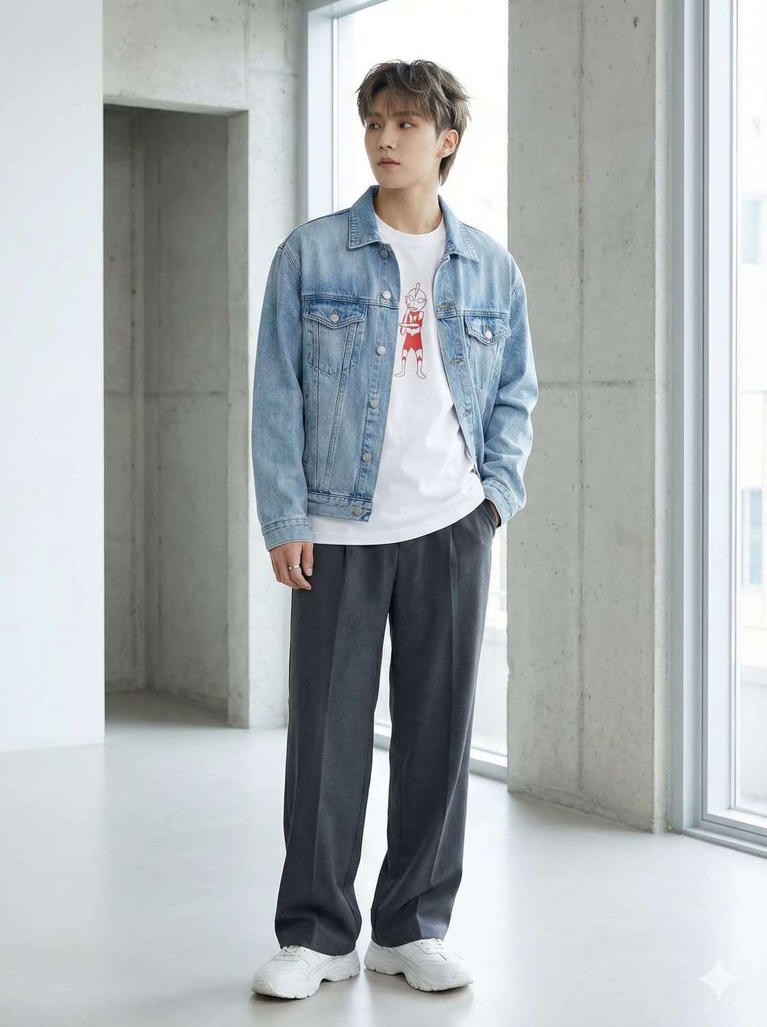 뉴에라 울트라맨 흰색 반팔 티셔츠_100 상품이미지1