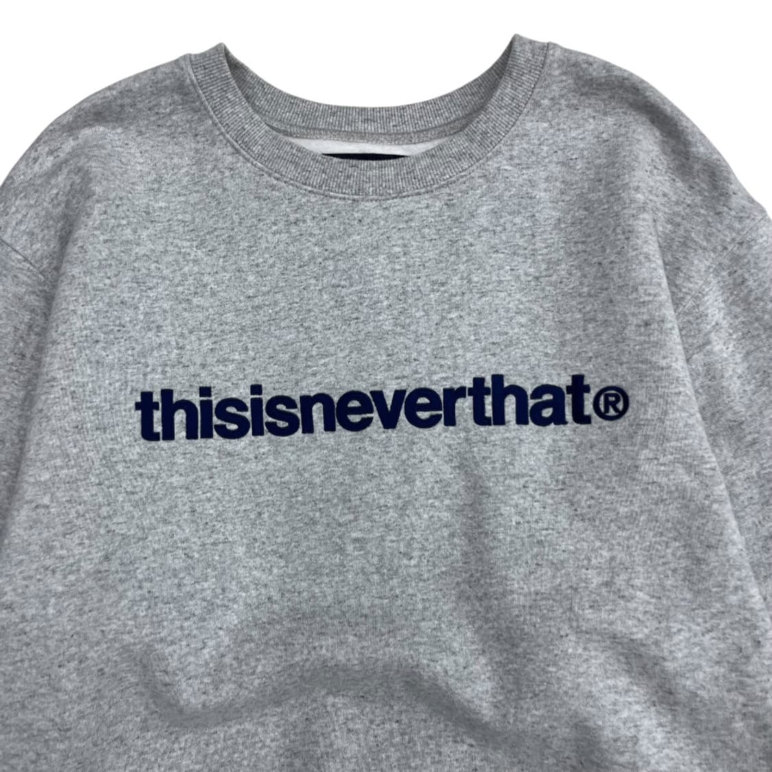 디스이즈네버댓 네이비 센터로고 그레이 맨투맨 L 상품이미지4