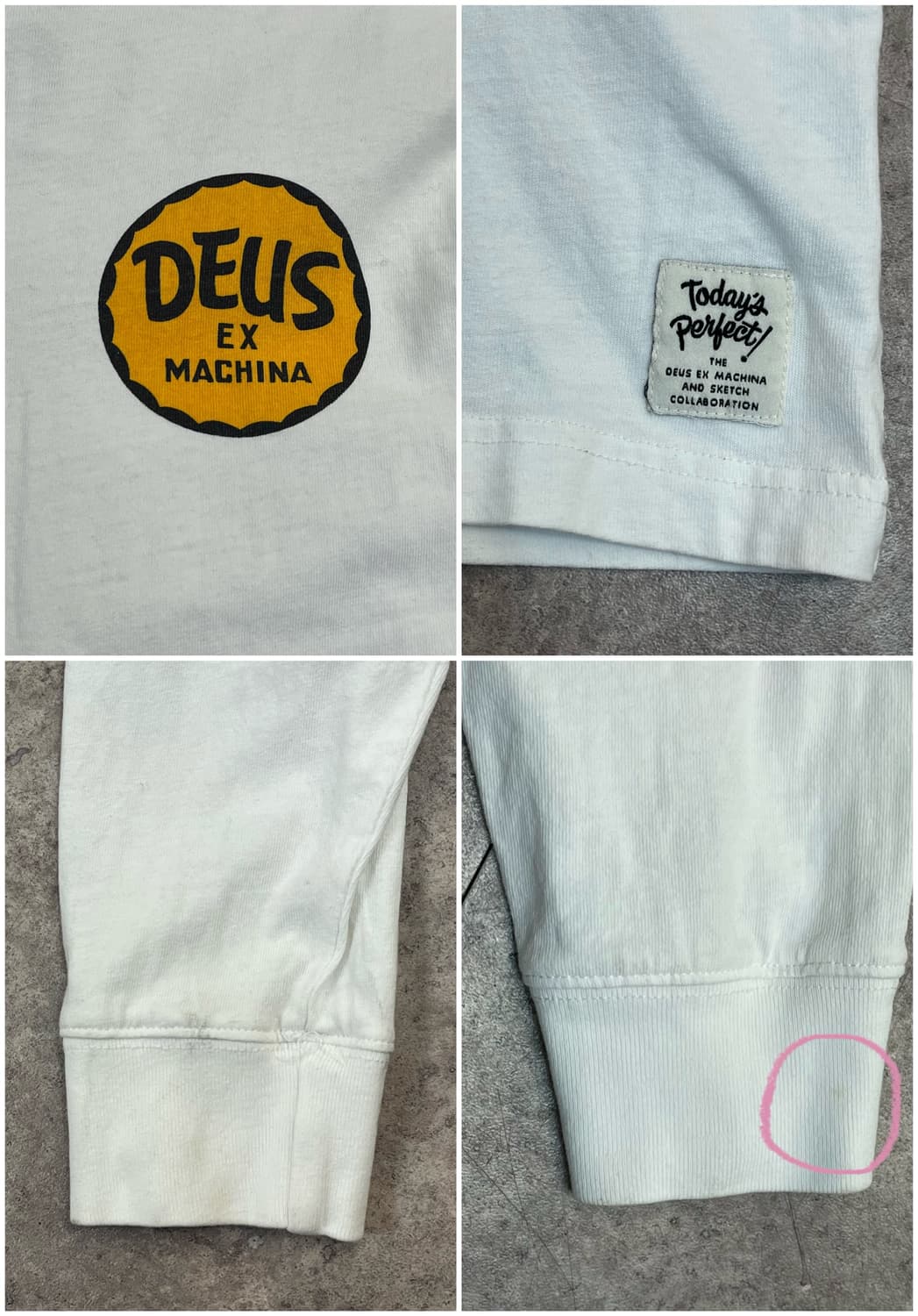 데우스 엑스마키나 프린팅 긴팔티 화이트 M #csz3216 상품이미지6