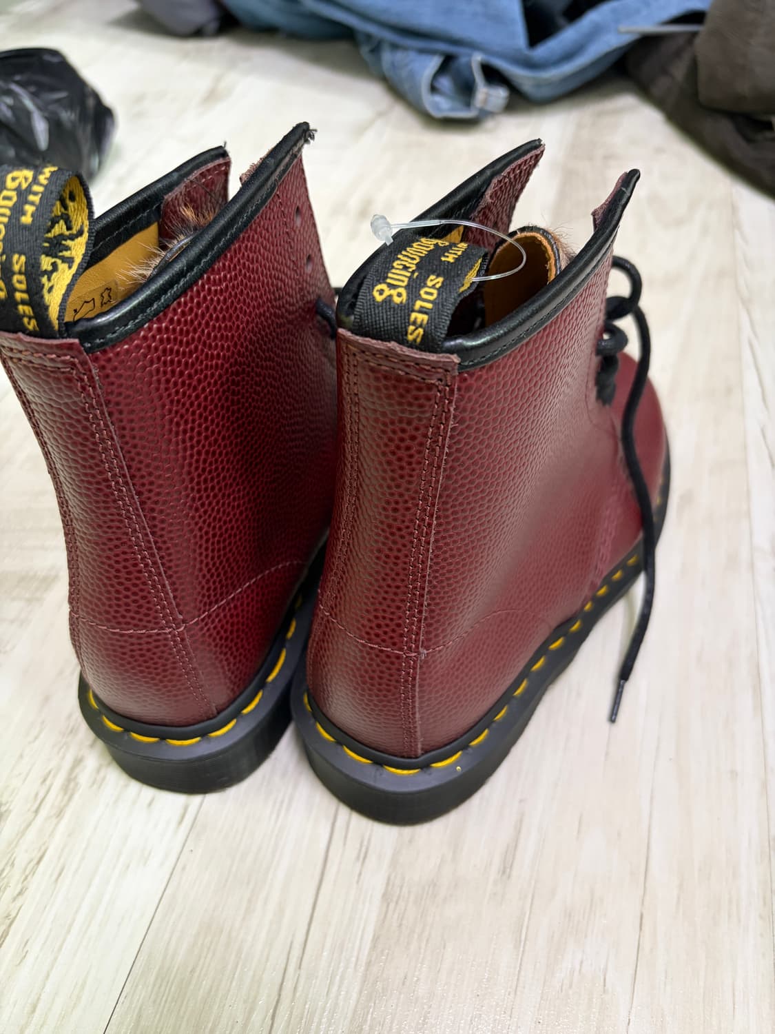 [220-225] 닥터마틴x 스투시 1460 체리 레드 부츠 상품이미지6