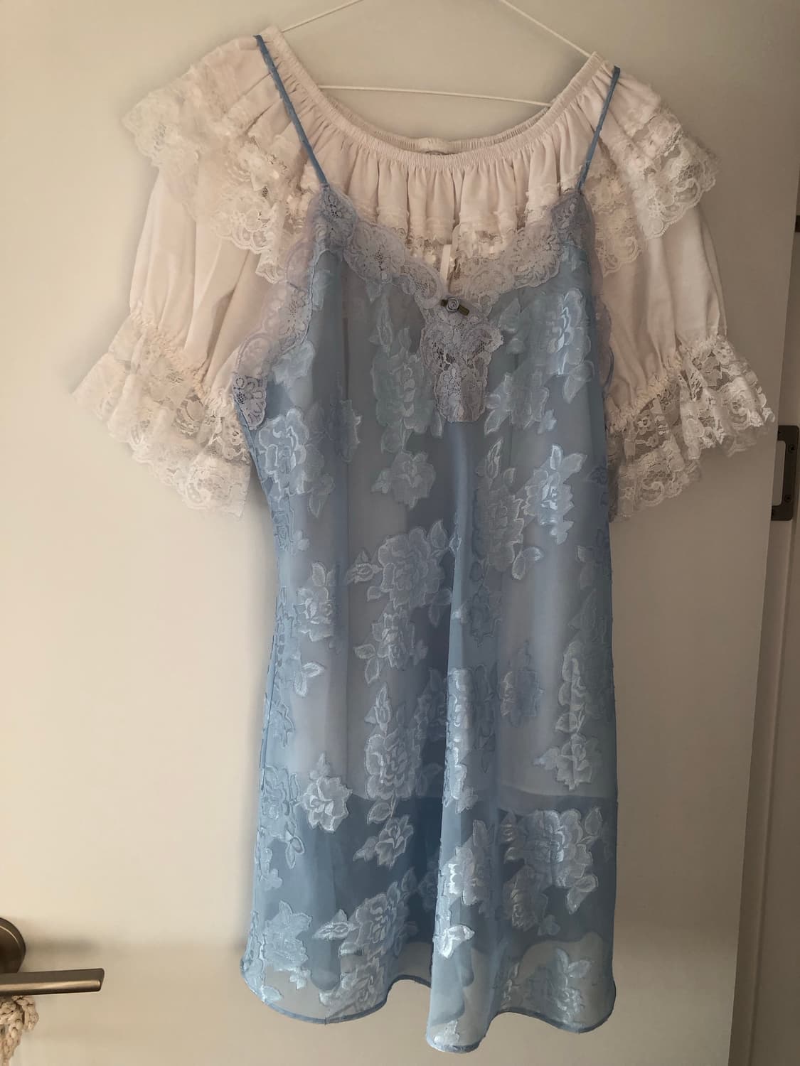 하늘색 슬립 원피스 상품이미지1