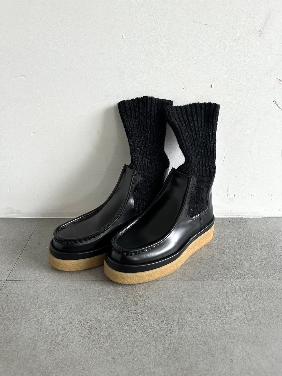 끌로에 제이미 니트 레이어드 하이부츠 상품이미지1