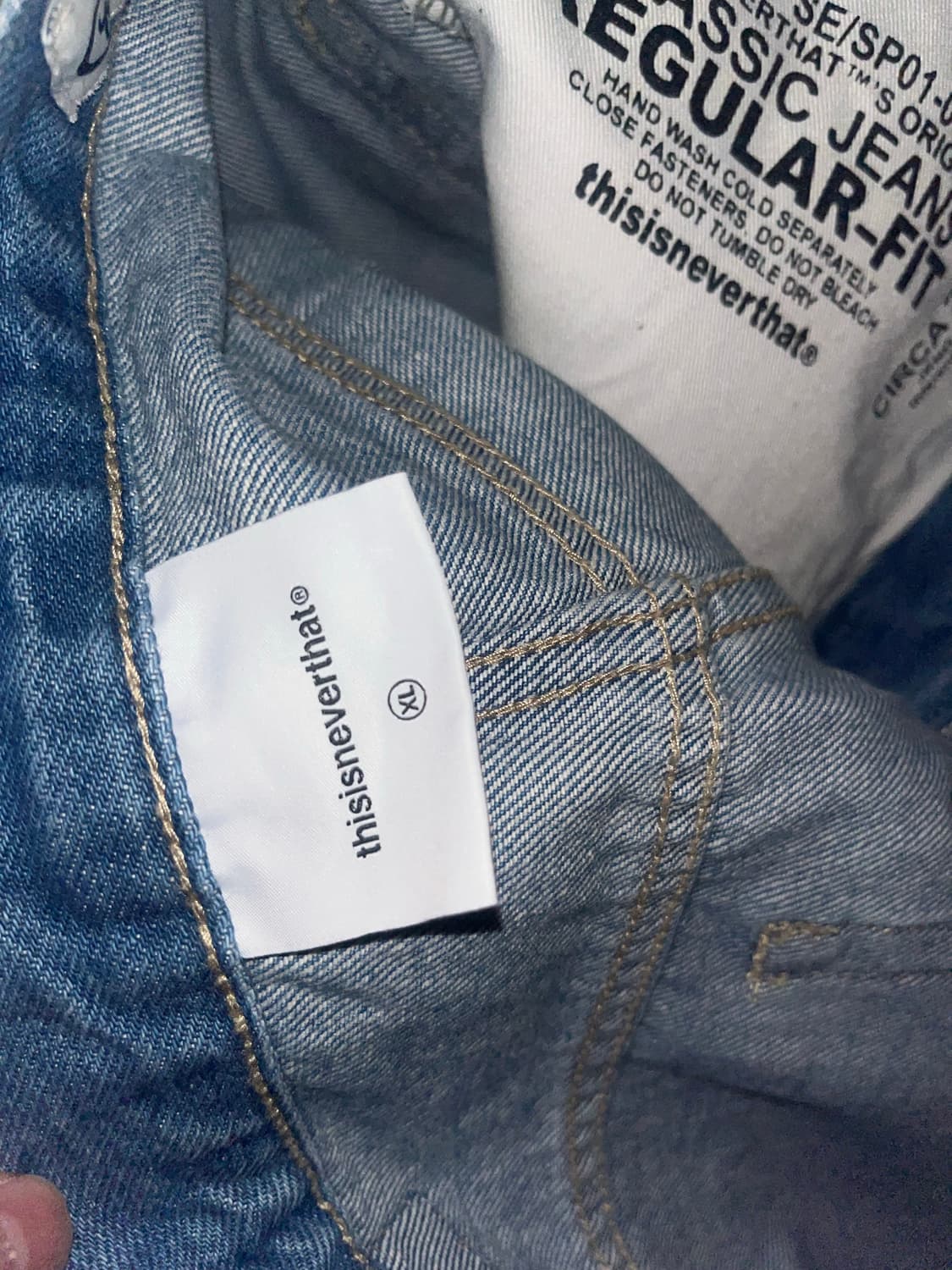 디네댓 레귤러핏 연청 XL 상품이미지4