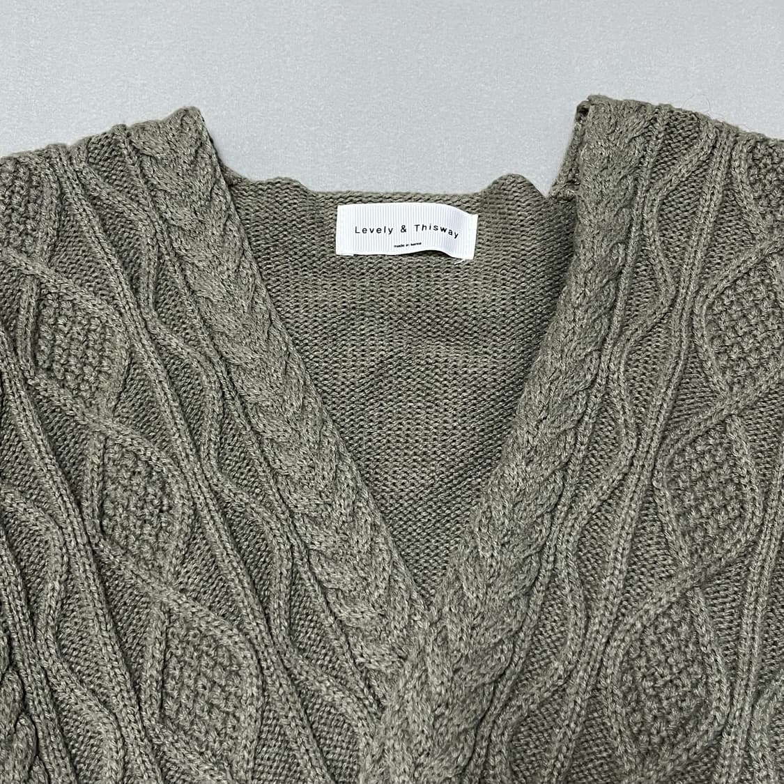 카키 가디건 상품이미지2