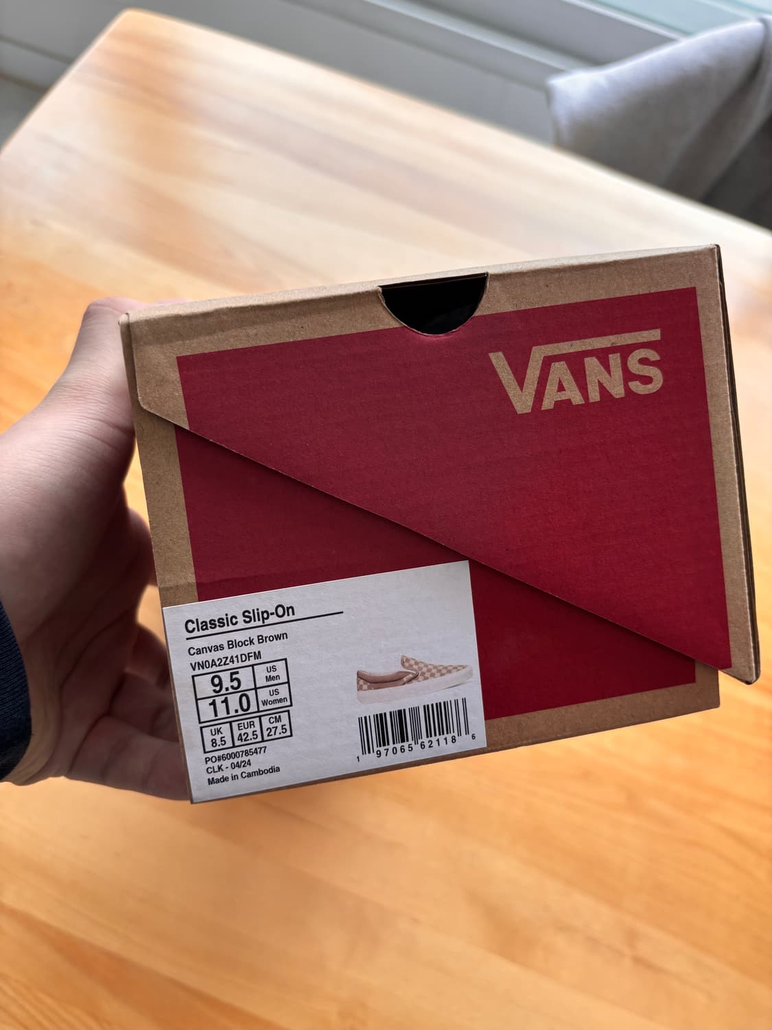 Vans Classic Slip on Check brown 상품이미지7