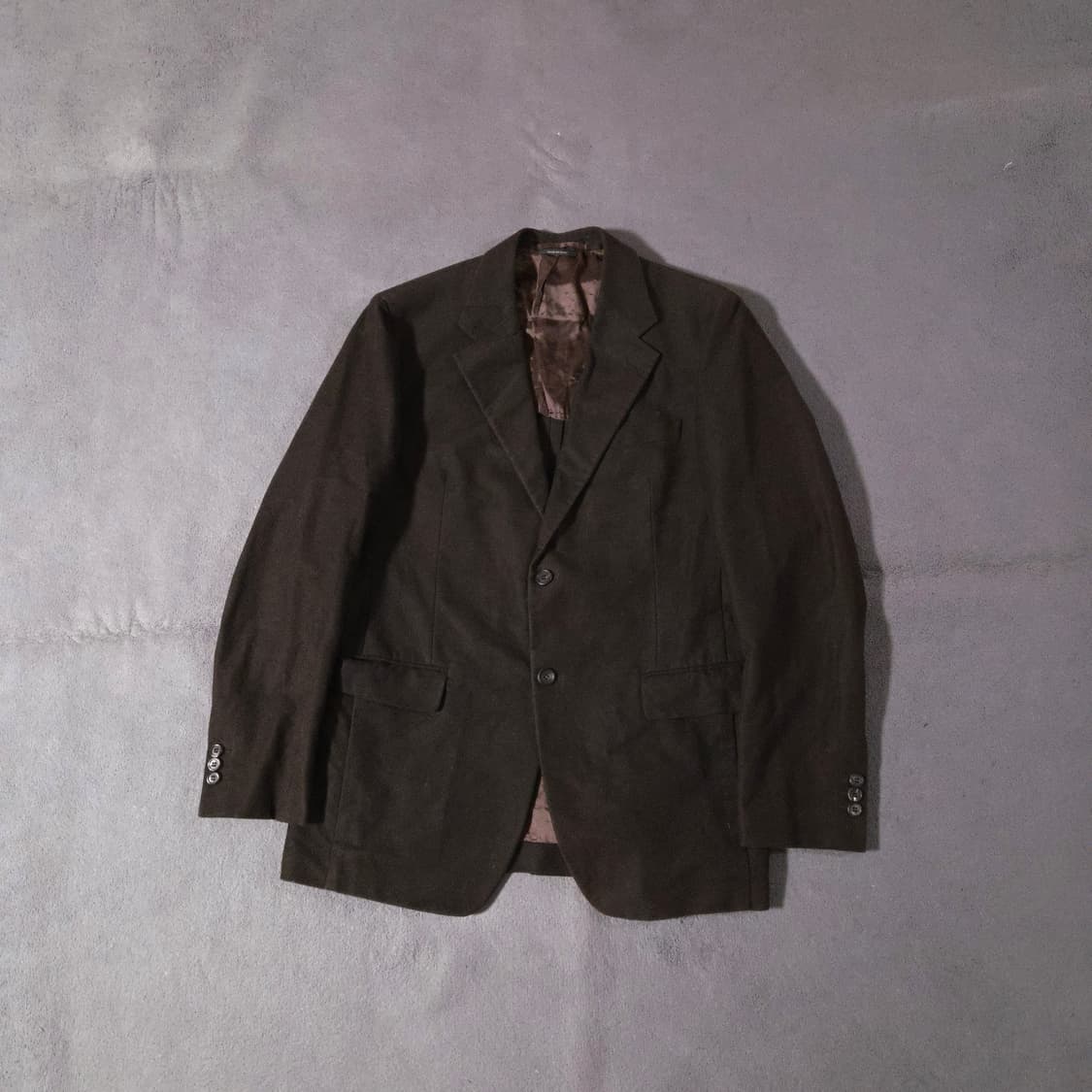 프라다 07FW 디스컨스트럭티드 벨루어 자켓 50R 에바노(초코브라운) 상품이미지1