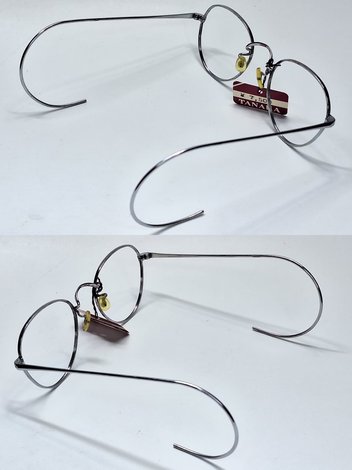 80s 일본제 빈티지 데드스톡 미사용/실버 케이블 템픅 안경테/클래식 상품이미지5