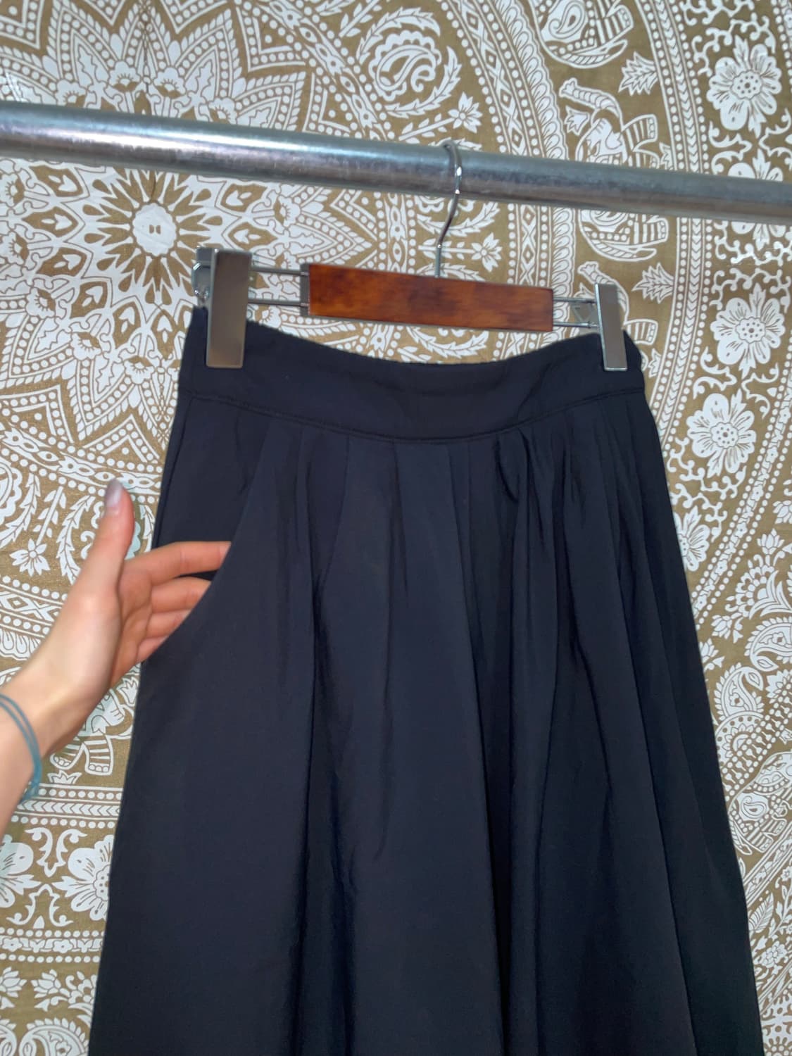 빈티지 여성 기모 턱 미디스커트  상품이미지4