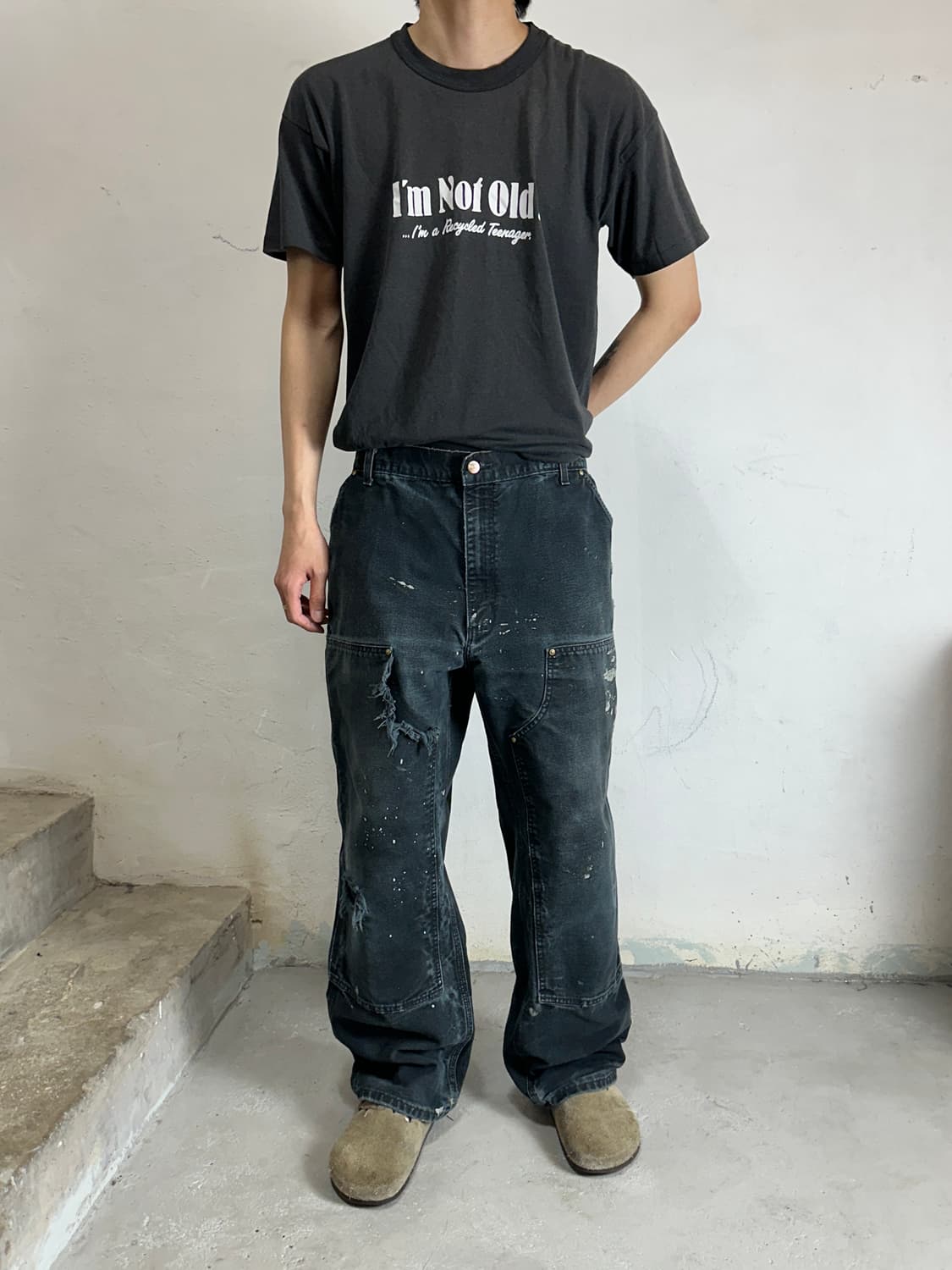 OG USA Made 칼하트 더블니 블랙 칼하트 B01 썩블니 상품이미지2