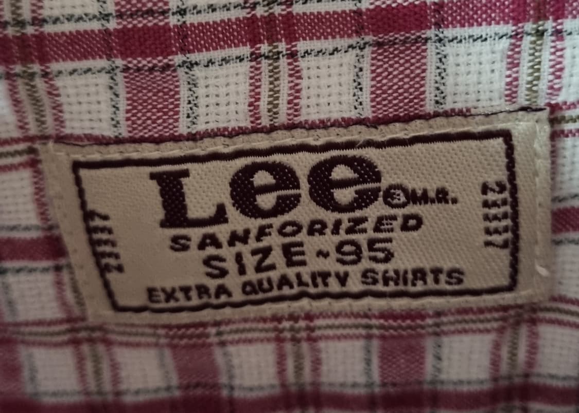 오버핏 M ) LEE 리 빈티지 레드 체크 반팔셔츠 상품이미지3