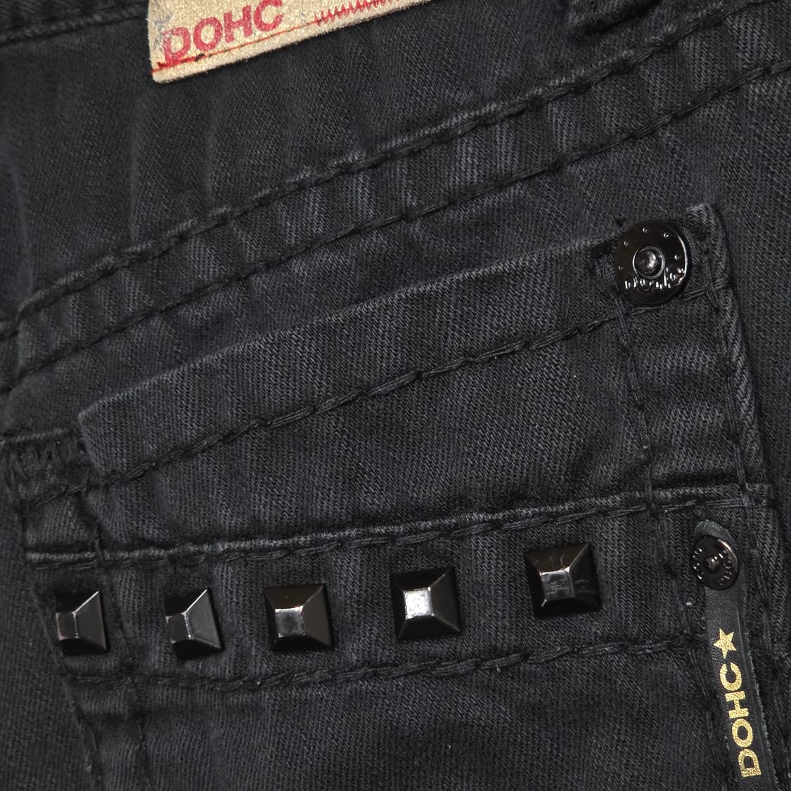 DOHC 락시크 펑크 스터드 블랙 코튼 팬츠 상품이미지5