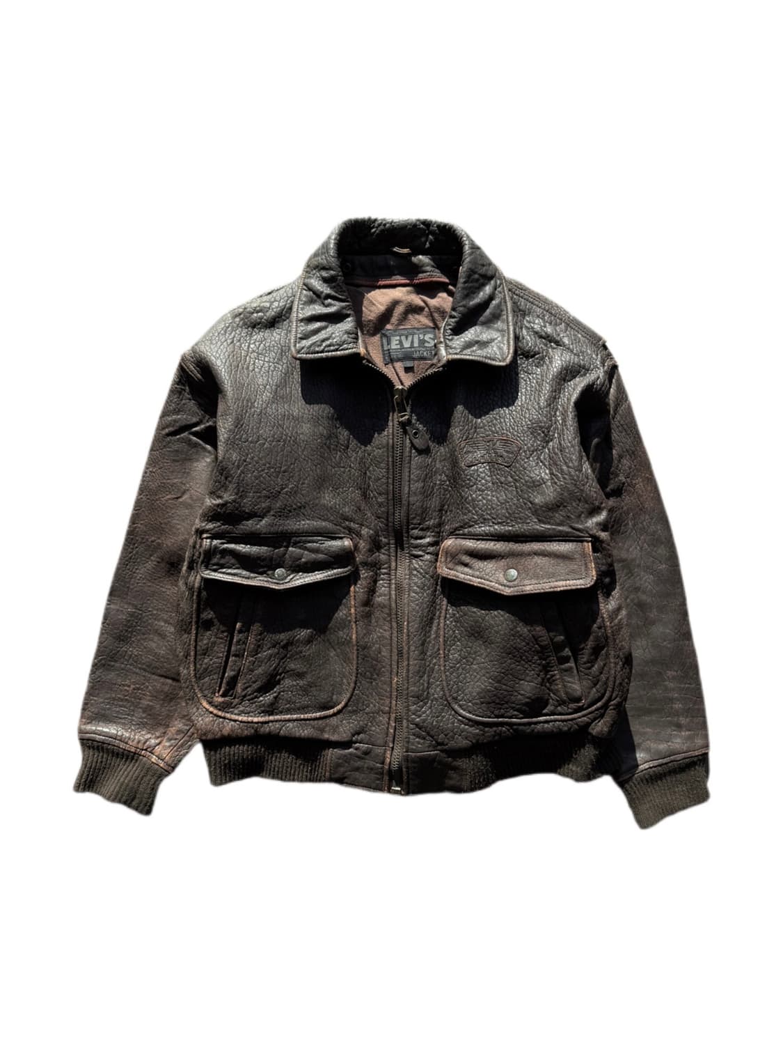 80s 리바이스 양가죽 a-2 플라이트 자켓 L(XL) 상품이미지1