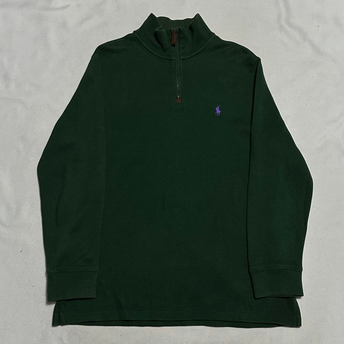 M 폴로랄프로렌 그린 반집업 코튼 니트  상품이미지2